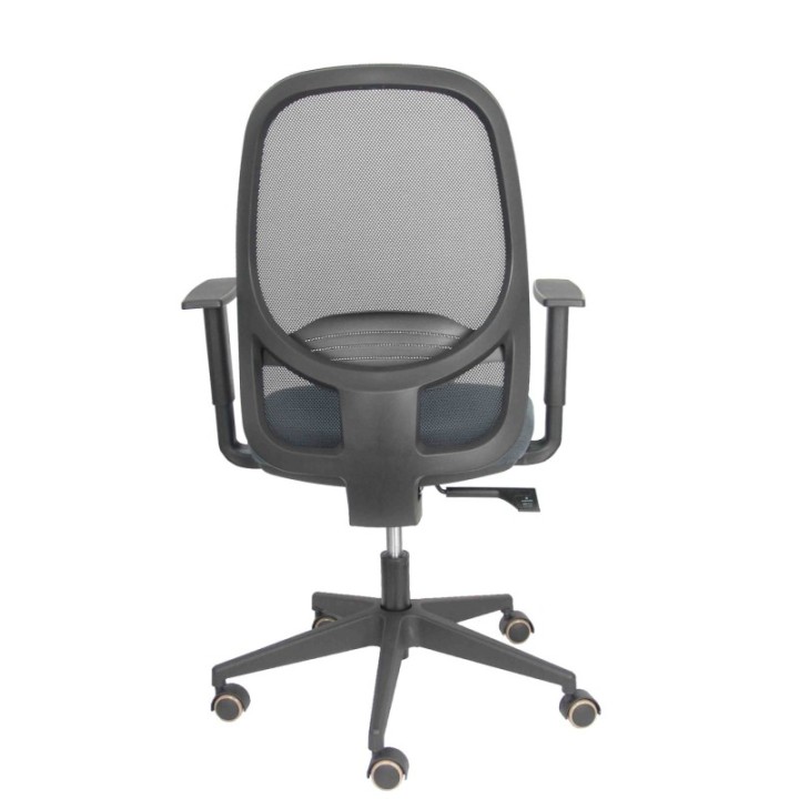 Silla Cilanco negra malla negra asiento bali gris oscuro brazo regulable