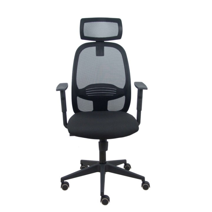Silla Cilanco negra malla negra asiento bali negro brazo regulable cabecero regulable