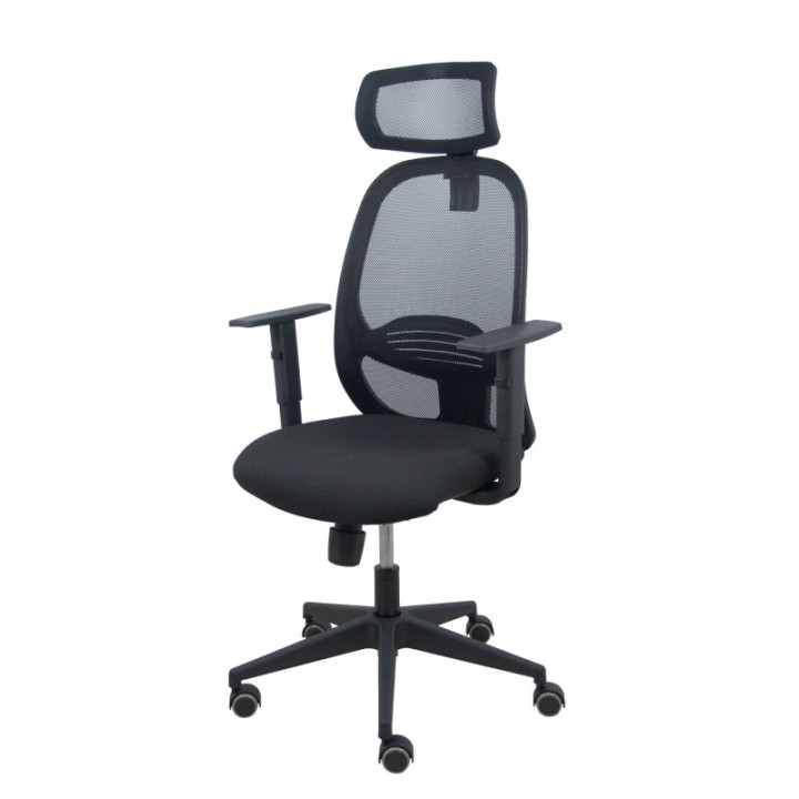Silla Cilanco negra malla negra asiento bali negro brazo regulable cabecero regulable