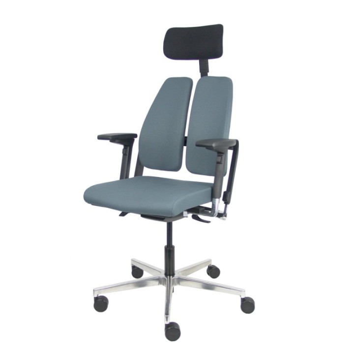 Silla Xilium Duo traslak X-move bondai gris brazo 4D cabecero negro