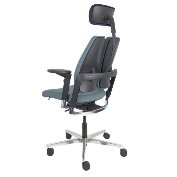 Silla Xilium Duo traslak X-move bondai gris brazo 4D cabecero negro