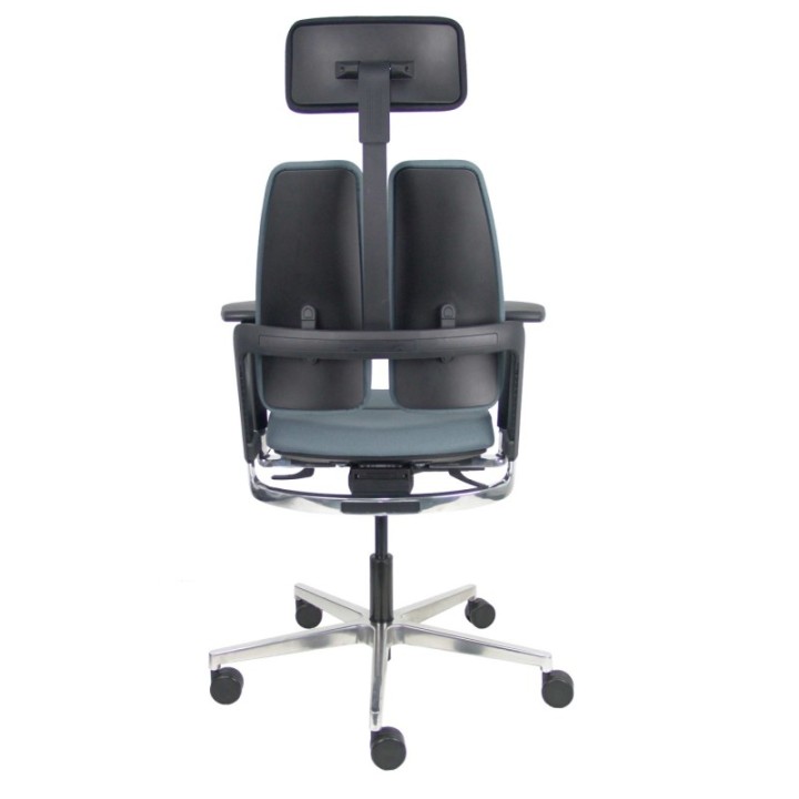 Silla Xilium Duo traslak X-move bondai gris brazo 4D cabecero negro