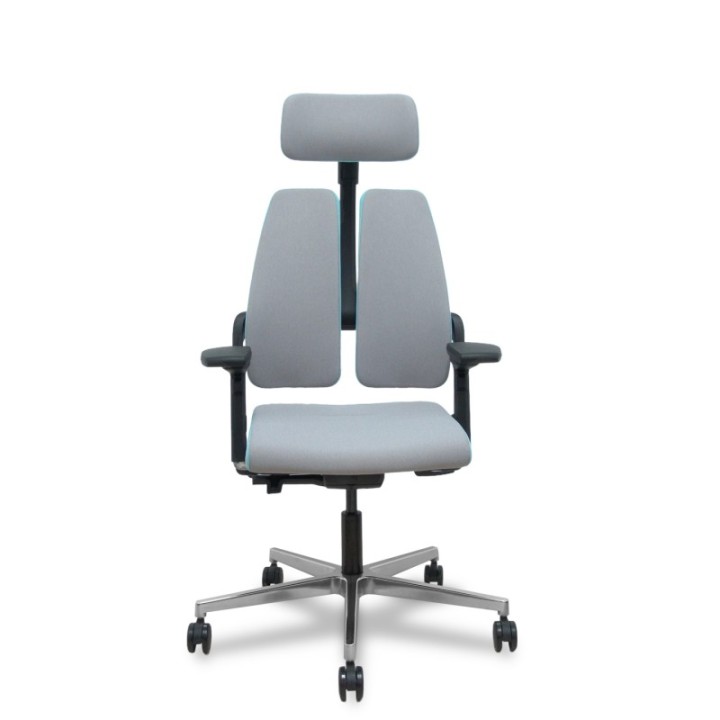 Silla Xilium Duo traslak X-move era gris y azul brazo 4D cabecero 2D