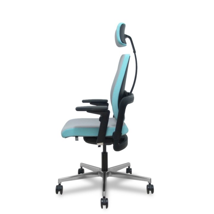 Silla Xilium Duo traslak X-move era gris y azul brazo 4D cabecero 2D