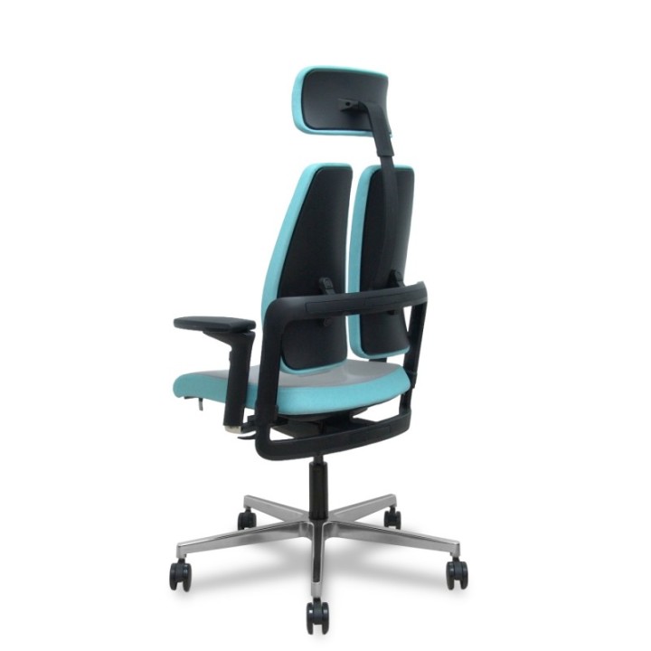 Silla Xilium Duo traslak X-move era gris y azul brazo 4D cabecero 2D