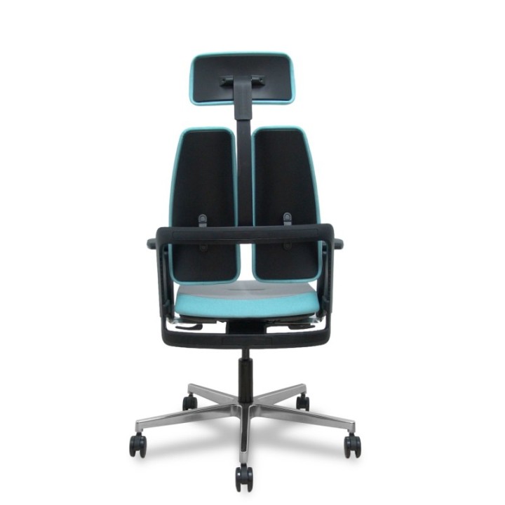 Silla Xilium Duo traslak X-move era gris y azul brazo 4D cabecero 2D