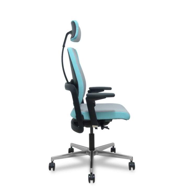 Silla Xilium Duo traslak X-move era gris y azul brazo 4D cabecero 2D