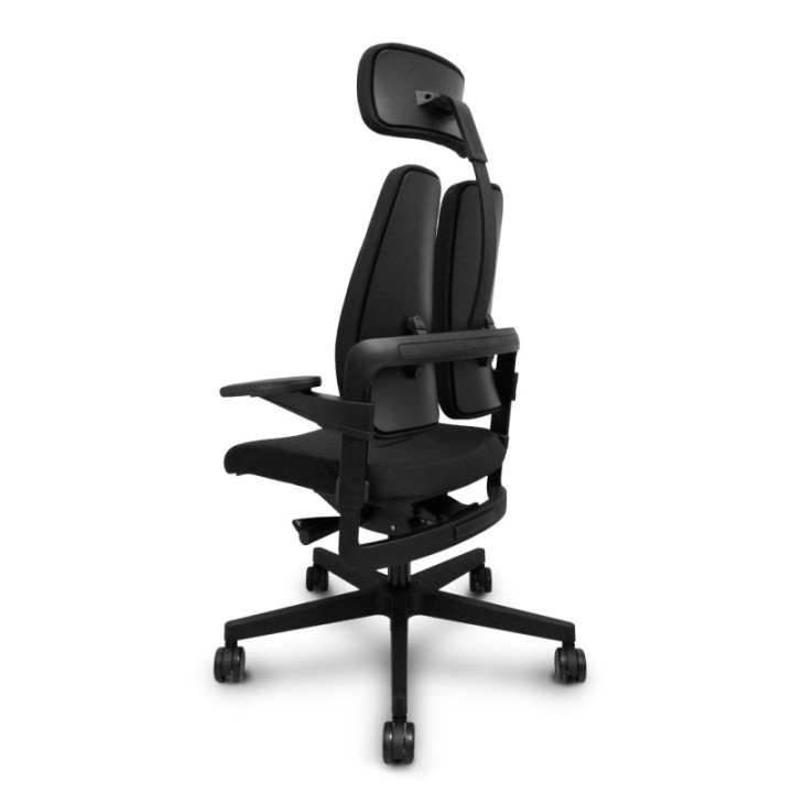 Silla Xilium Duo traslack tejido era negro brazos 3D y cabecero