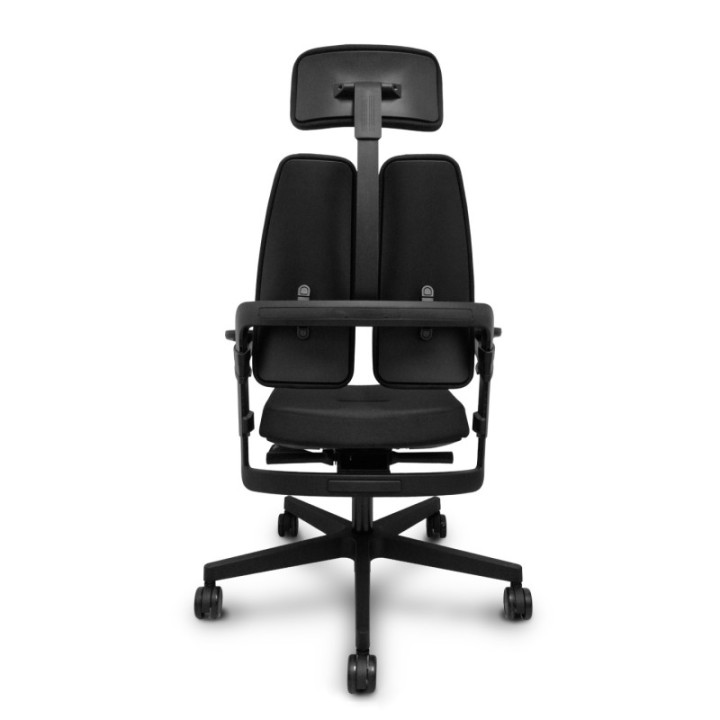 Silla Xilium Duo traslack tejido era negro brazos 3D y cabecero