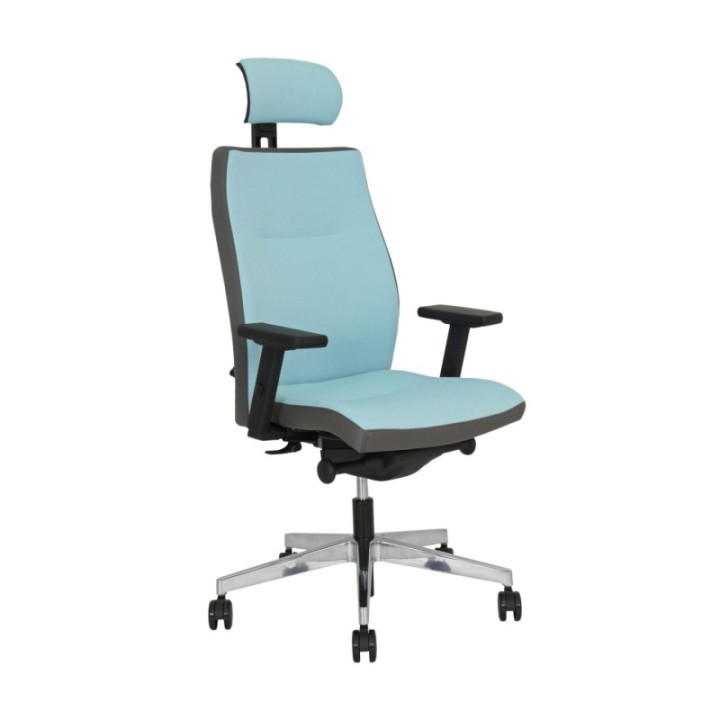 Silla So-One sincro era azul brazo 4D base alum cabecero y lumbar.