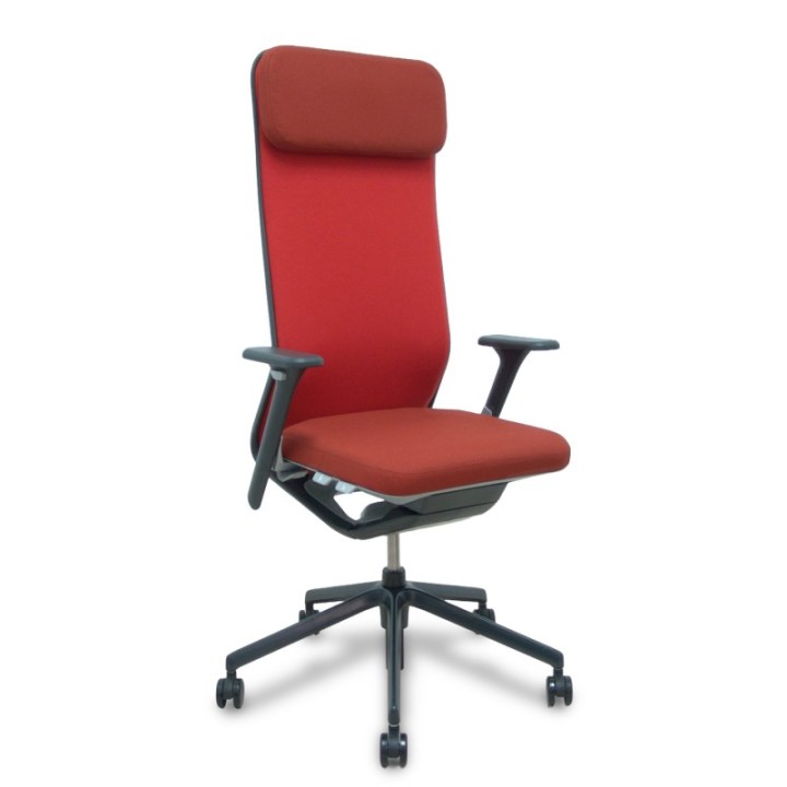 Silla YouTeam traslack Step rojo brazos 4D, base alum cabecero