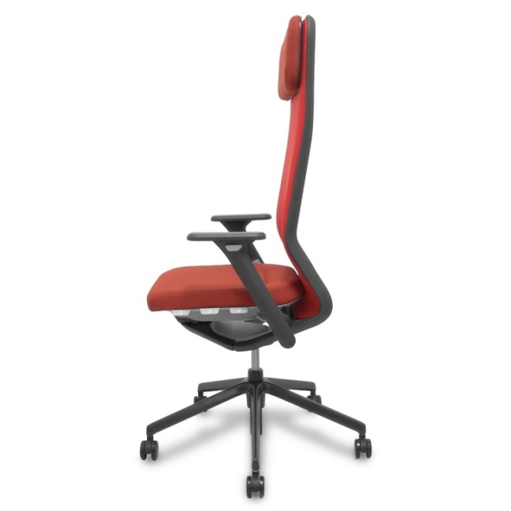 Silla YouTeam traslack Step rojo brazos 4D, base alum cabecero