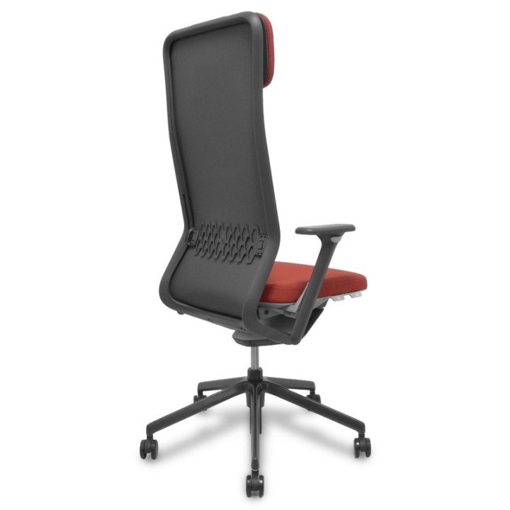 Silla YouTeam traslack Step rojo brazos 4D, base alum cabecero