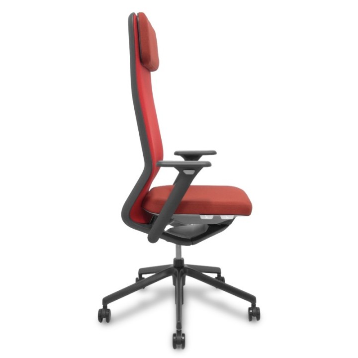 Silla YouTeam traslack Step rojo brazos 4D, base alum cabecero
