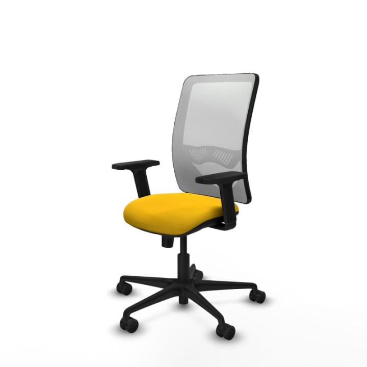 Zulema sincro malla blanca bali amarillo brazos 2D base nailon  ruedas 65mm nailon