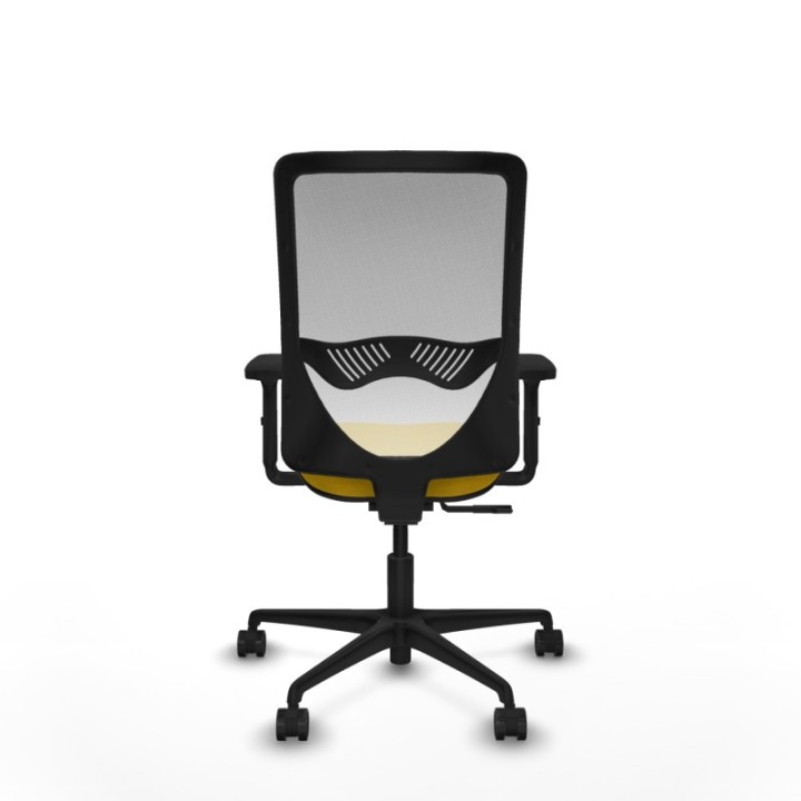 Zulema sincro malla blanca bali amarillo brazos 2D base nailon  ruedas 65mm nailon