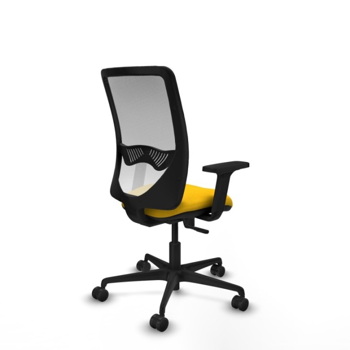 Zulema sincro malla blanca bali amarillo brazos 2D base nailon  ruedas 65mm nailon