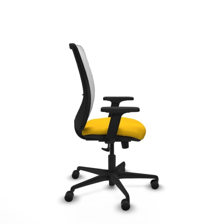 Zulema sincro malla blanca bali amarillo brazos 2D base nailon  ruedas 65mm nailon