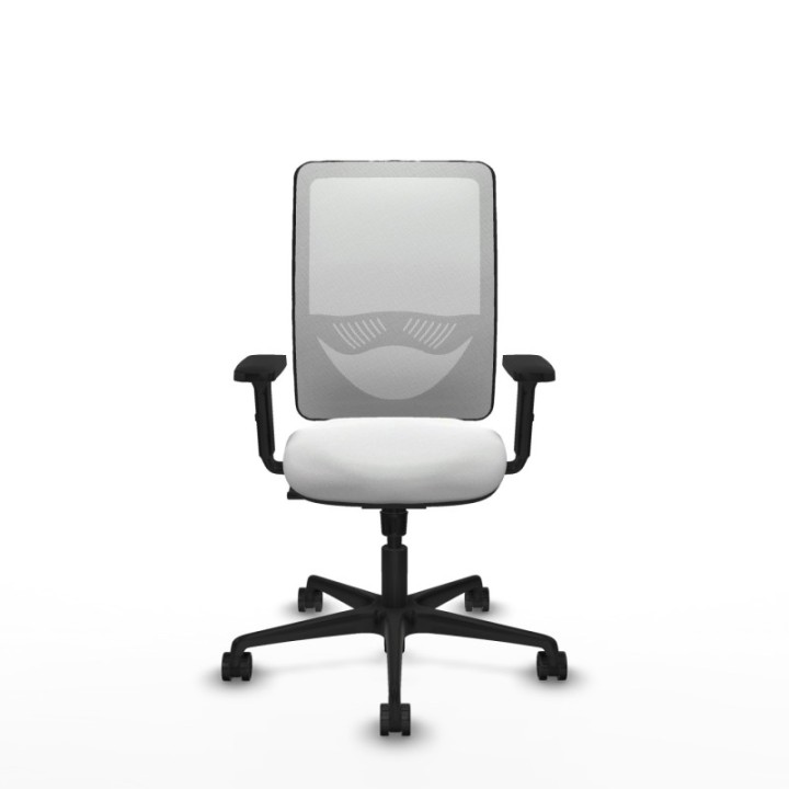 Zulema sincro malla blanca bali blanco brazos 2D base nailon  ruedas 65mm nailon