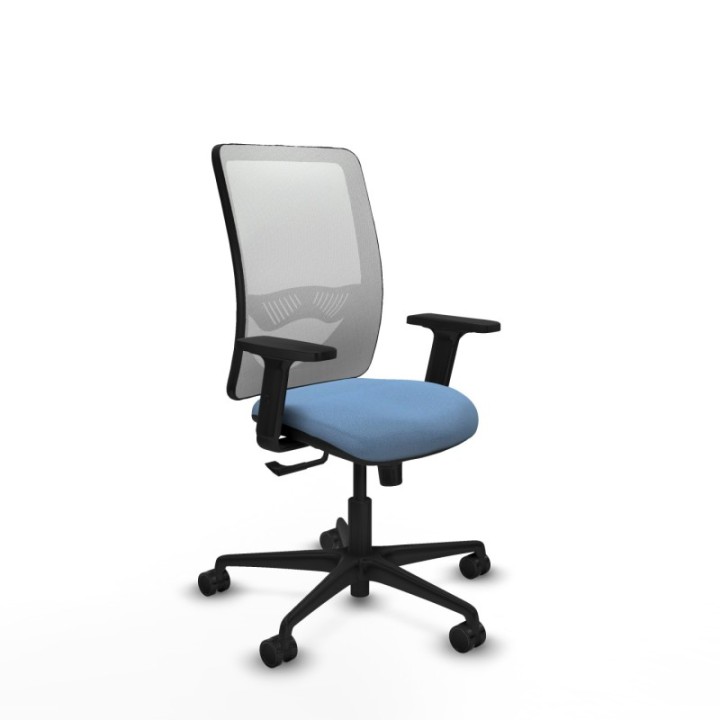 Zulema sincro malla blanca bali azul cielo brazos 2D base nailon  ruedas 65mm nailon