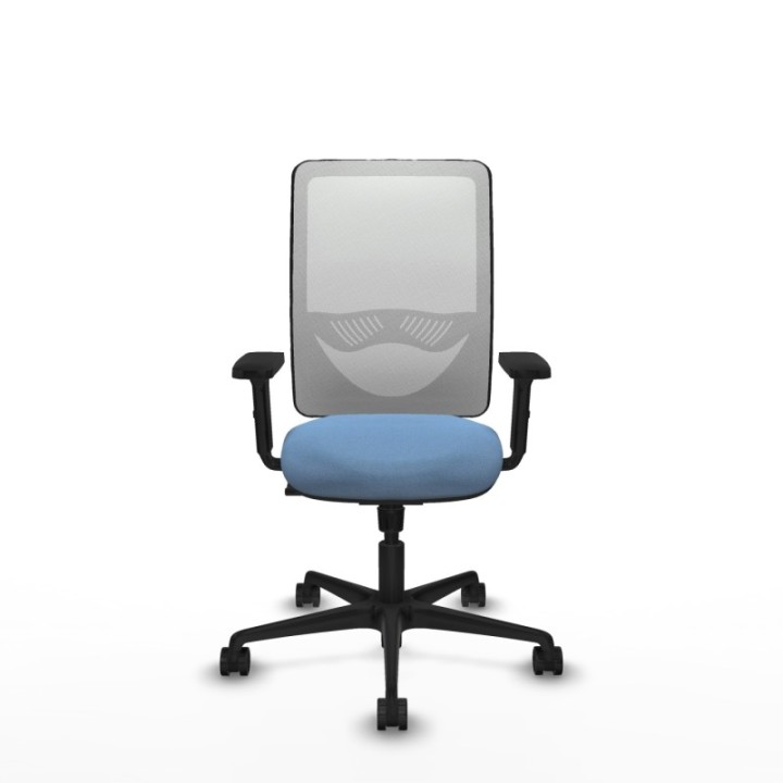 Zulema sincro malla blanca bali azul cielo brazos 2D base nailon  ruedas 65mm nailon