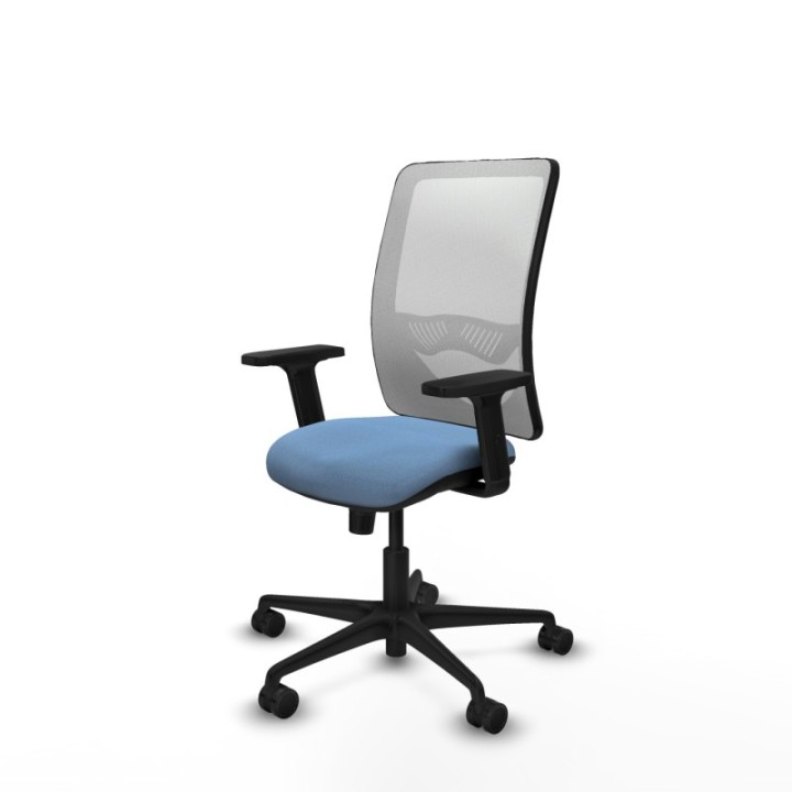 Zulema sincro malla blanca bali azul cielo brazos 2D base nailon  ruedas 65mm nailon