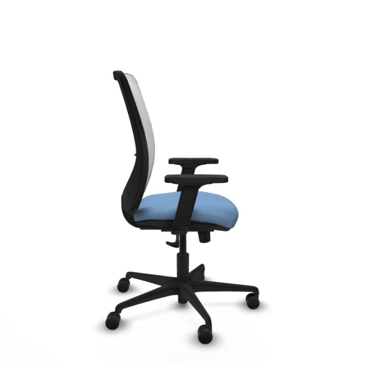 Zulema sincro malla blanca bali azul cielo brazos 2D base nailon  ruedas 65mm nailon