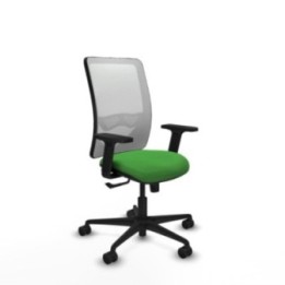 Zulema sincro malla blanca bali verde brazos 2D base nailon  ruedas 65mm nailon