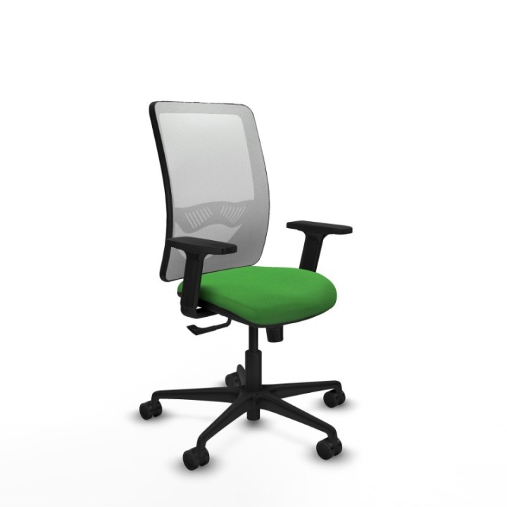 Zulema sincro malla blanca bali verde brazos 2D base nailon  ruedas 65mm nailon