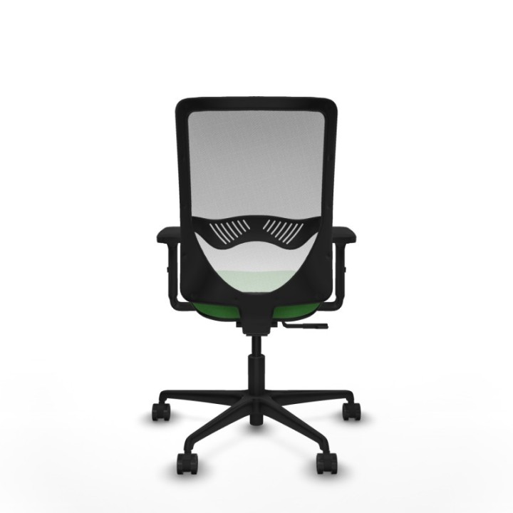 Zulema sincro malla blanca bali verde brazos 2D base nailon  ruedas 65mm nailon