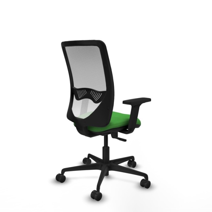 Zulema sincro malla blanca bali verde brazos 2D base nailon  ruedas 65mm nailon