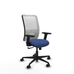 Zulema sincro malla blanca bali azul marino brazos 2D base nailon  ruedas 65mm nailon