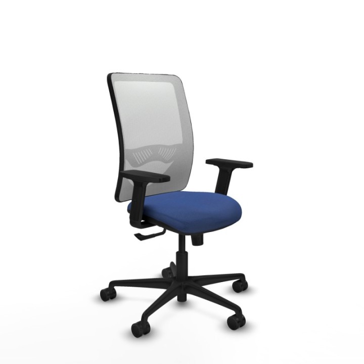 Zulema sincro malla blanca bali azul marino brazos 2D base nailon  ruedas 65mm nailon