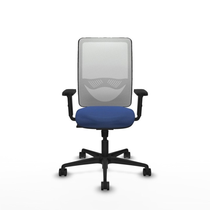 Zulema sincro malla blanca bali azul marino brazos 2D base nailon  ruedas 65mm nailon