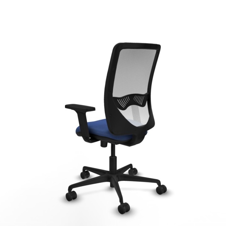 Zulema sincro malla blanca bali azul marino brazos 2D base nailon  ruedas 65mm nailon