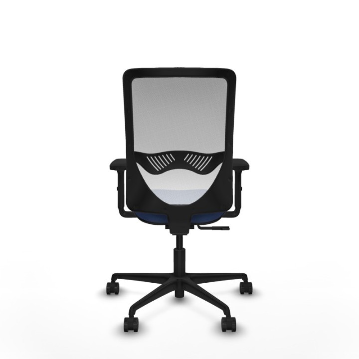 Zulema sincro malla blanca bali azul marino brazos 2D base nailon  ruedas 65mm nailon