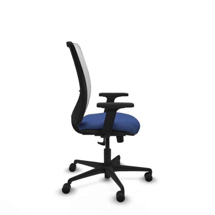 Zulema sincro malla blanca bali azul marino brazos 2D base nailon  ruedas 65mm nailon