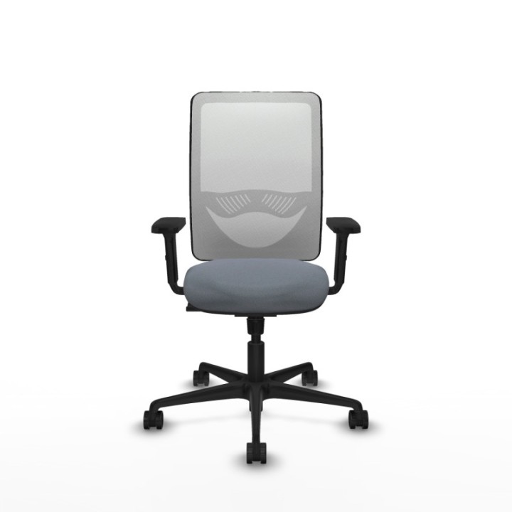 Zulema sincro malla blanca bali gris brazos 2D base nailon  ruedas 65mm nailon