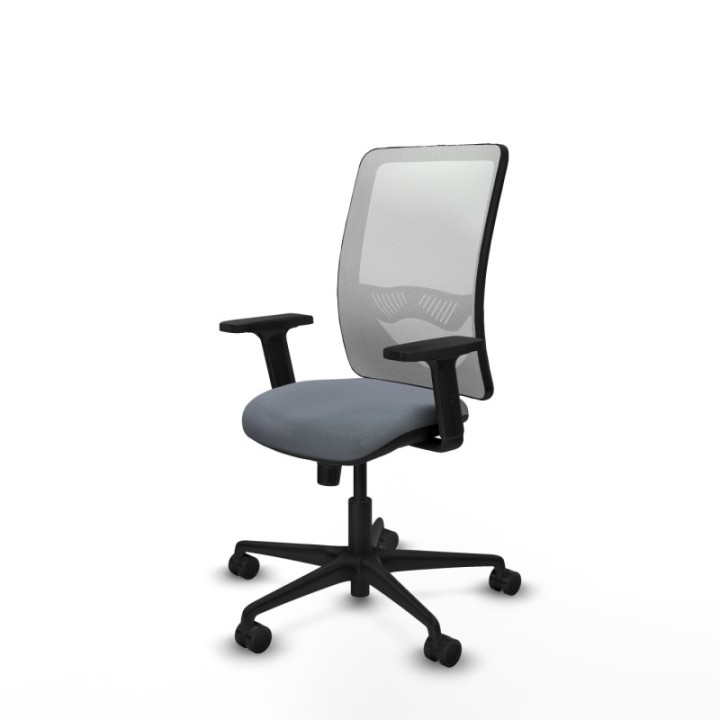 Zulema sincro malla blanca bali gris brazos 2D base nailon  ruedas 65mm nailon