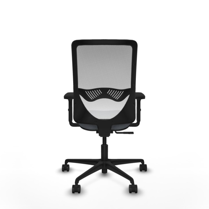 Zulema sincro malla blanca bali gris brazos 2D base nailon  ruedas 65mm nailon