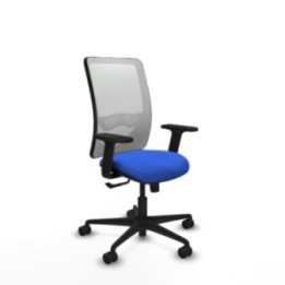 Zulema sincro malla blanca bali azul brazos 2D base nailon  ruedas 65mm nailon