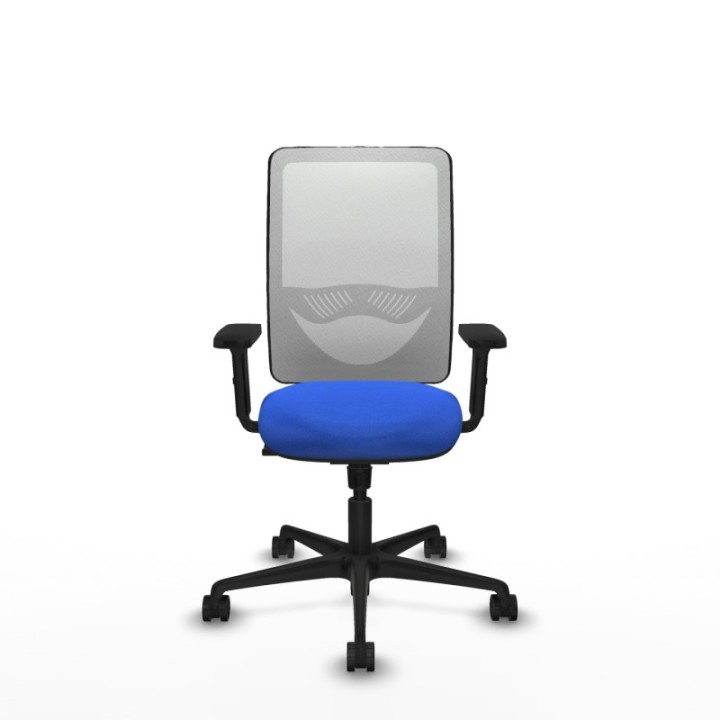 Zulema sincro malla blanca bali azul brazos 2D base nailon  ruedas 65mm nailon