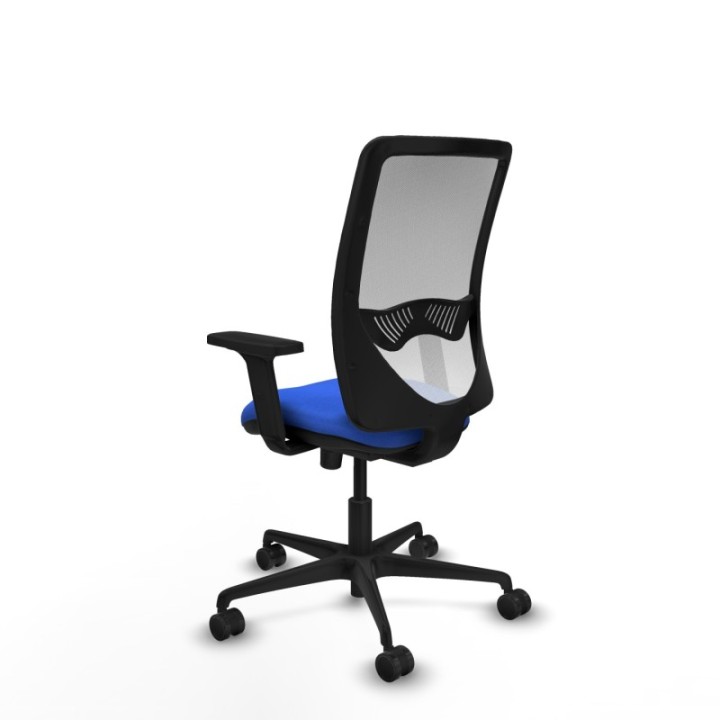 Zulema sincro malla blanca bali azul brazos 2D base nailon  ruedas 65mm nailon