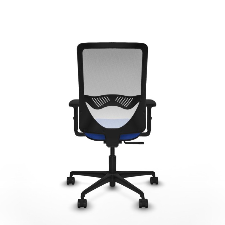 Zulema sincro malla blanca bali azul brazos 2D base nailon  ruedas 65mm nailon