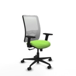 Zulema sincro malla blanca bali pistacho brazos 2D base nailon  ruedas 65mm nailon