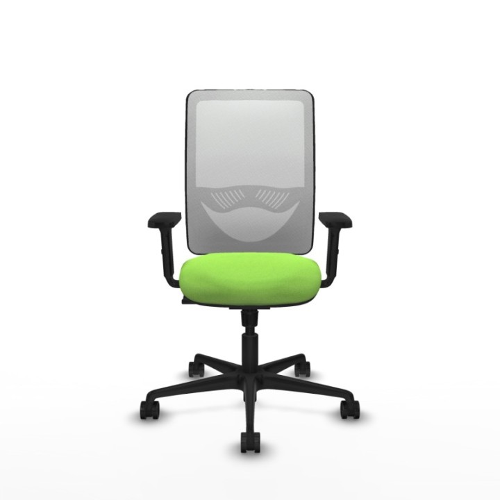 Zulema sincro malla blanca bali pistacho brazos 2D base nailon  ruedas 65mm nailon