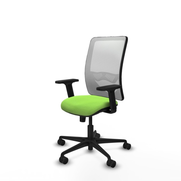 Zulema sincro malla blanca bali pistacho brazos 2D base nailon  ruedas 65mm nailon