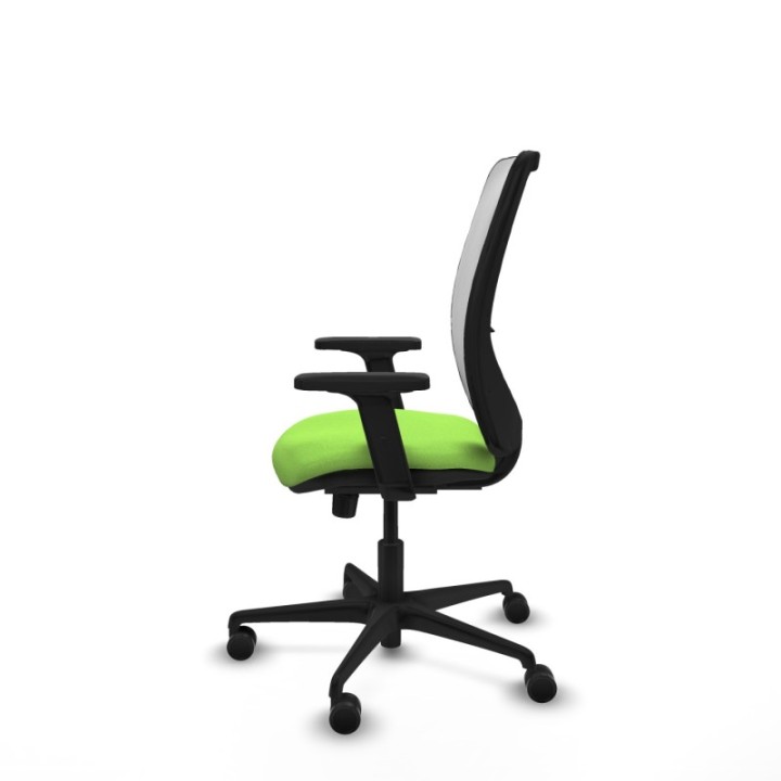 Zulema sincro malla blanca bali pistacho brazos 2D base nailon  ruedas 65mm nailon