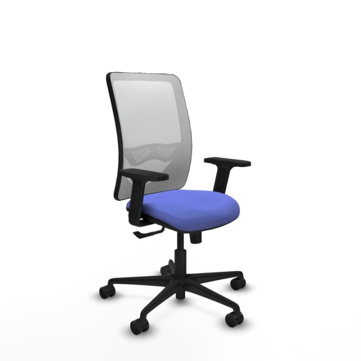 Zulema sincro malla blanca bali azul claro brazos 2D base nailon  ruedas 65mm nailon