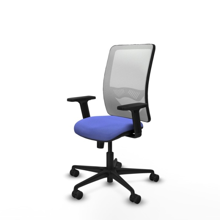 Zulema sincro malla blanca bali azul claro brazos 2D base nailon  ruedas 65mm nailon